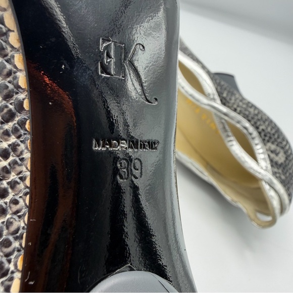 Eugenia Kim Metallic Silver and Gray Snakeskin Heels - Picture 12 of 13